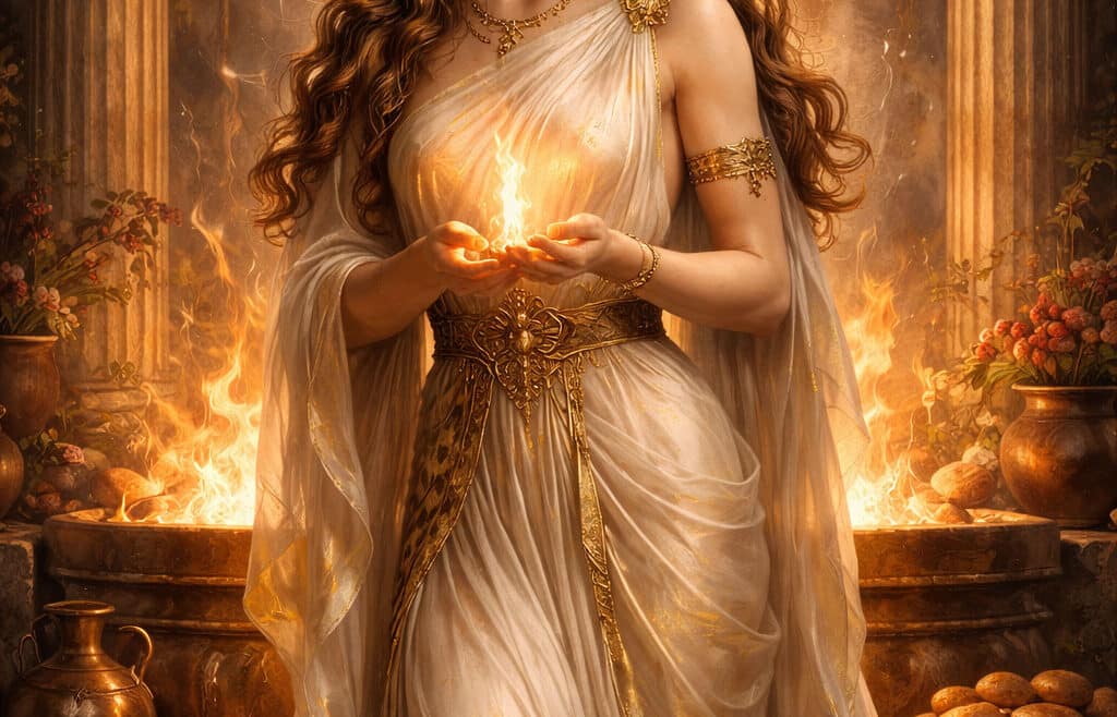 Εστία, θεά της εστίας και της οικογενειακής φωτιάς