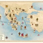 Χάρτης Μυθικά πλάσματα της Αρχαίας Ελλάδας