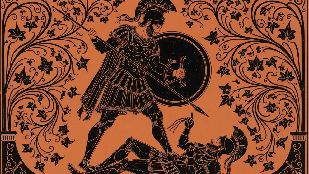 Ο Αχιλλέας, ο μεγαλύτερος ήρωας του Τρωικού Πολέμου, σε εικονογράφηση εμπνευσμένη από την αρχαία ελληνική τέχνη.