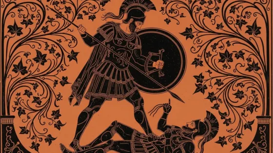 Ο Αχιλλέας, ο μεγαλύτερος ήρωας του Τρωικού Πολέμου, σε εικονογράφηση εμπνευσμένη από την αρχαία ελληνική τέχνη.