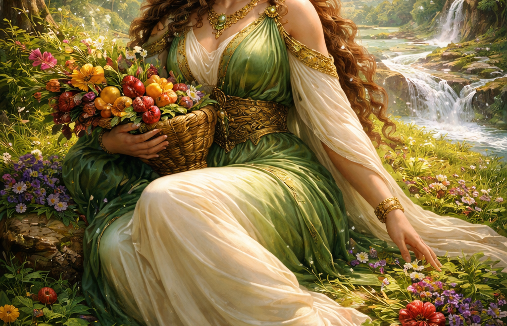 Η Γαία, πρωτογόνος θεά της γης στην ελληνική μυθολογία, προσωποποίηση της φύσης και της γονιμότητας