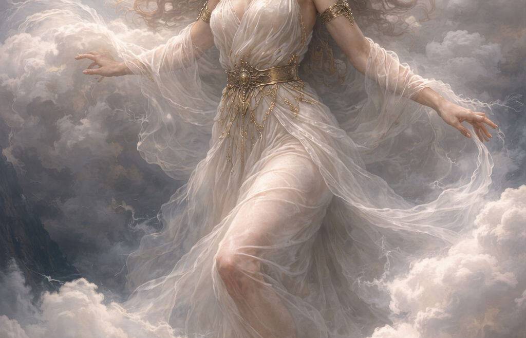 Η Νεφέλη, θεϊκή μορφή των σύννεφων, στην αρχαία ελληνική μυθολογία