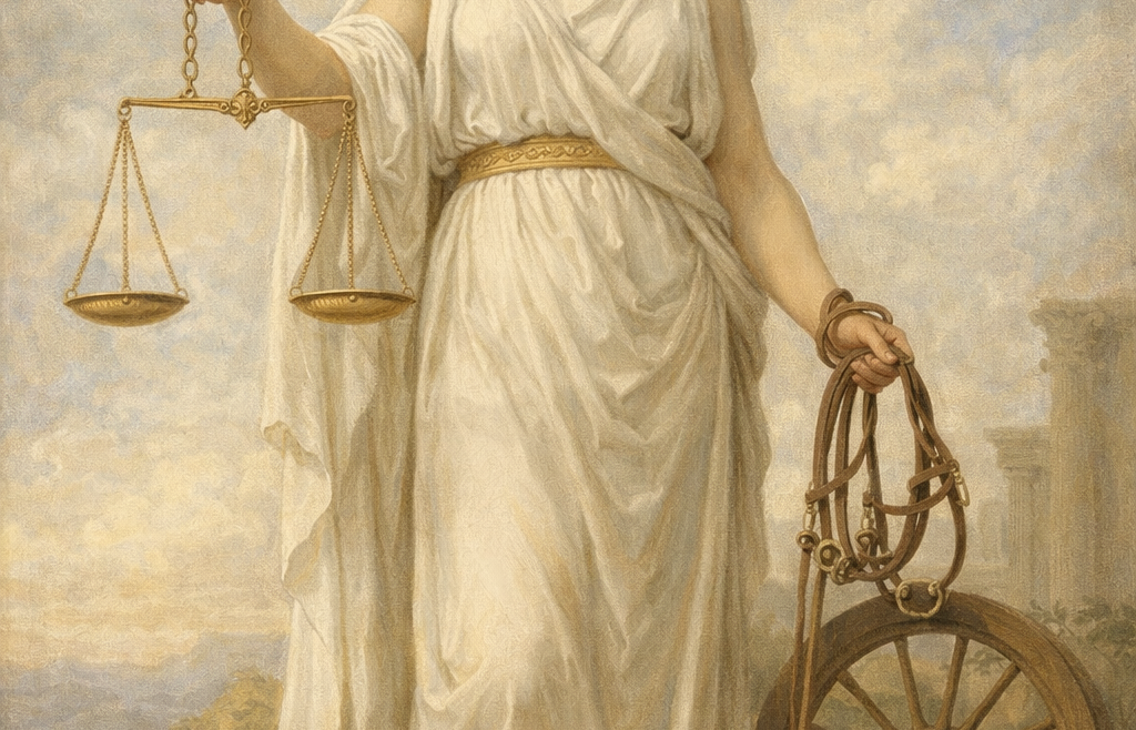 Η Νέμεσις στην αρχαία ελληνική μυθολογία: θεότητα της ανταπόδοσης, της ύβρεως και της αποκατάστασης της κοσμικής τάξης.