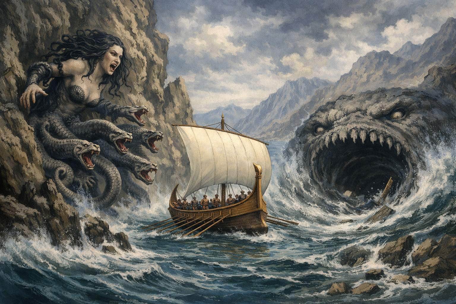 Η Σκύλλα και η Χάρυβδη στην Ελληνική Μυθολογία