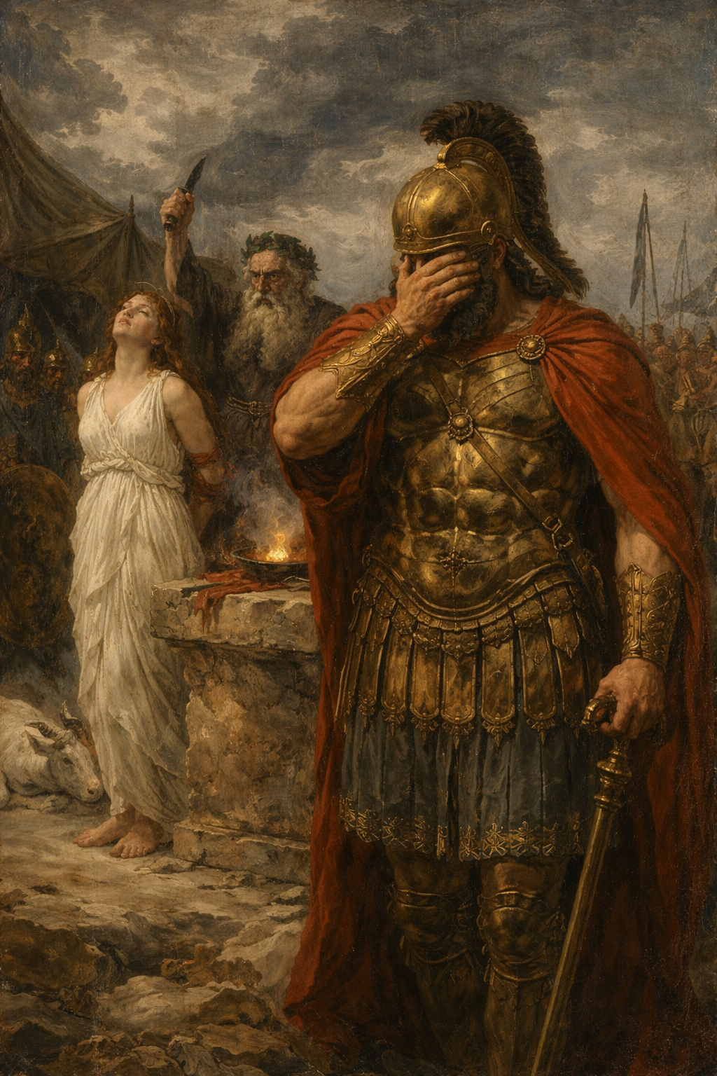 Ο Αγαμέμνων στην Αυλίδα πριν τη θυσία της Ιφιγένειας