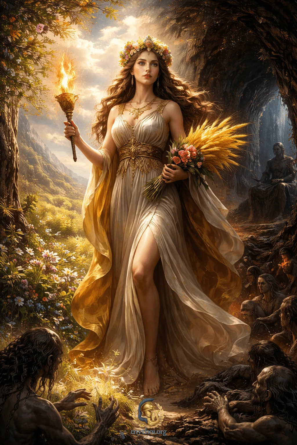 Persephone, goddess of spring and queen of the Underworld