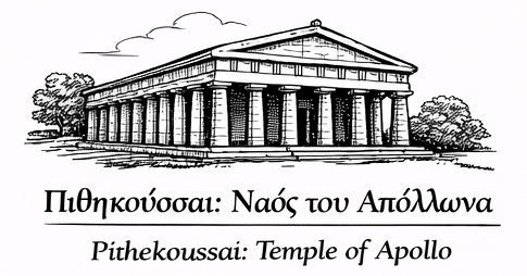Temple of Apollo, Pithekoussai line drawing