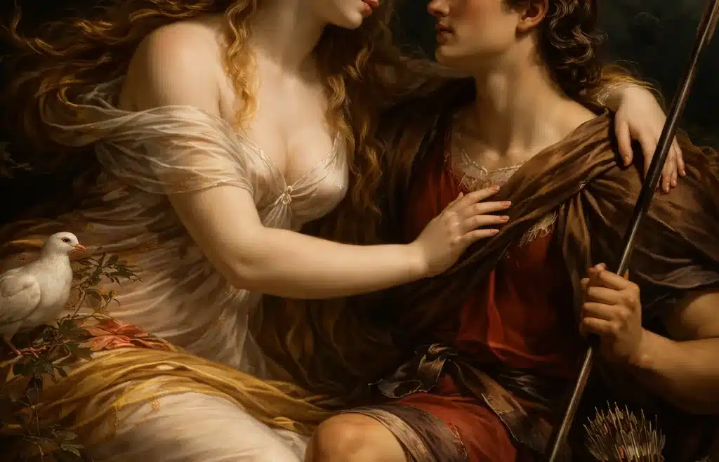 The myth of Adonis and Venus: love, jealousy, death and rebirth through nature.