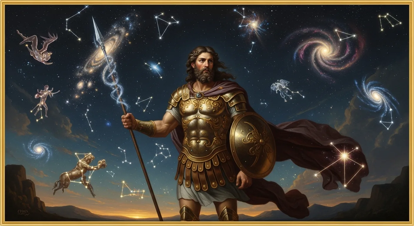 Aries, titan god of constellations and secular order in Greek mythology