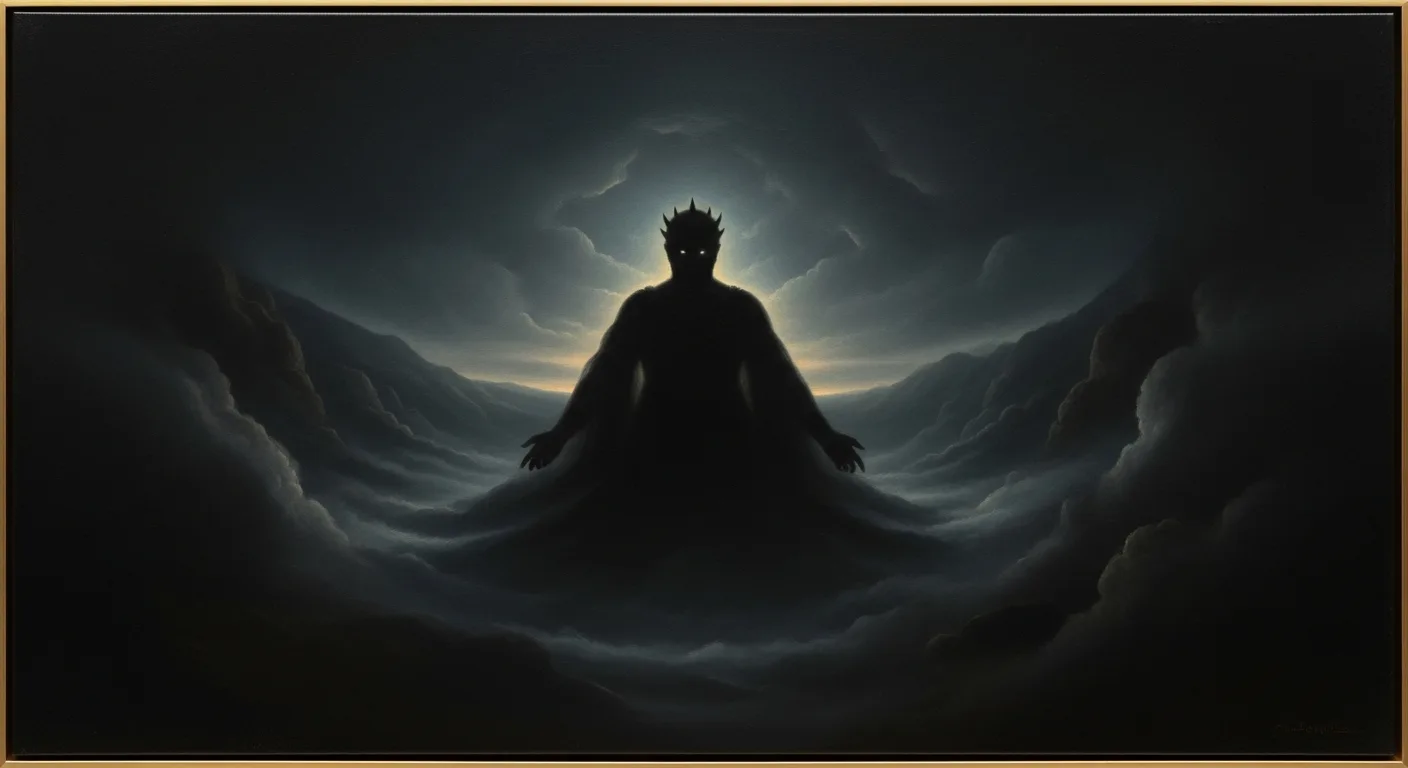 Έρεβος ο αρχέγονος θεός του σκότους στην ελληνική μυθολογία, καλλιτεχνική απεικόνιση αρχέγονης σκοτεινής δύναμης