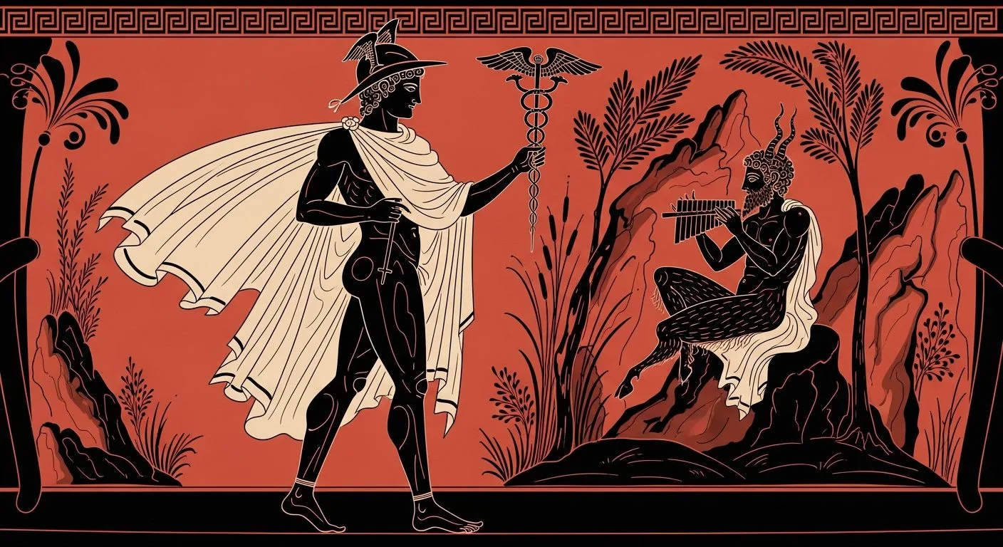 Ερμής, θεός των αγγελιών, του εμπορίου και των ταξιδιών στην ελληνική μυθολογία,