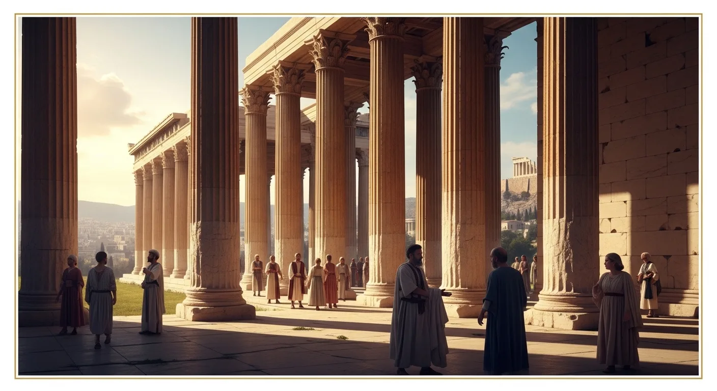 The Temple of Olympian Zeus in ancient Athens