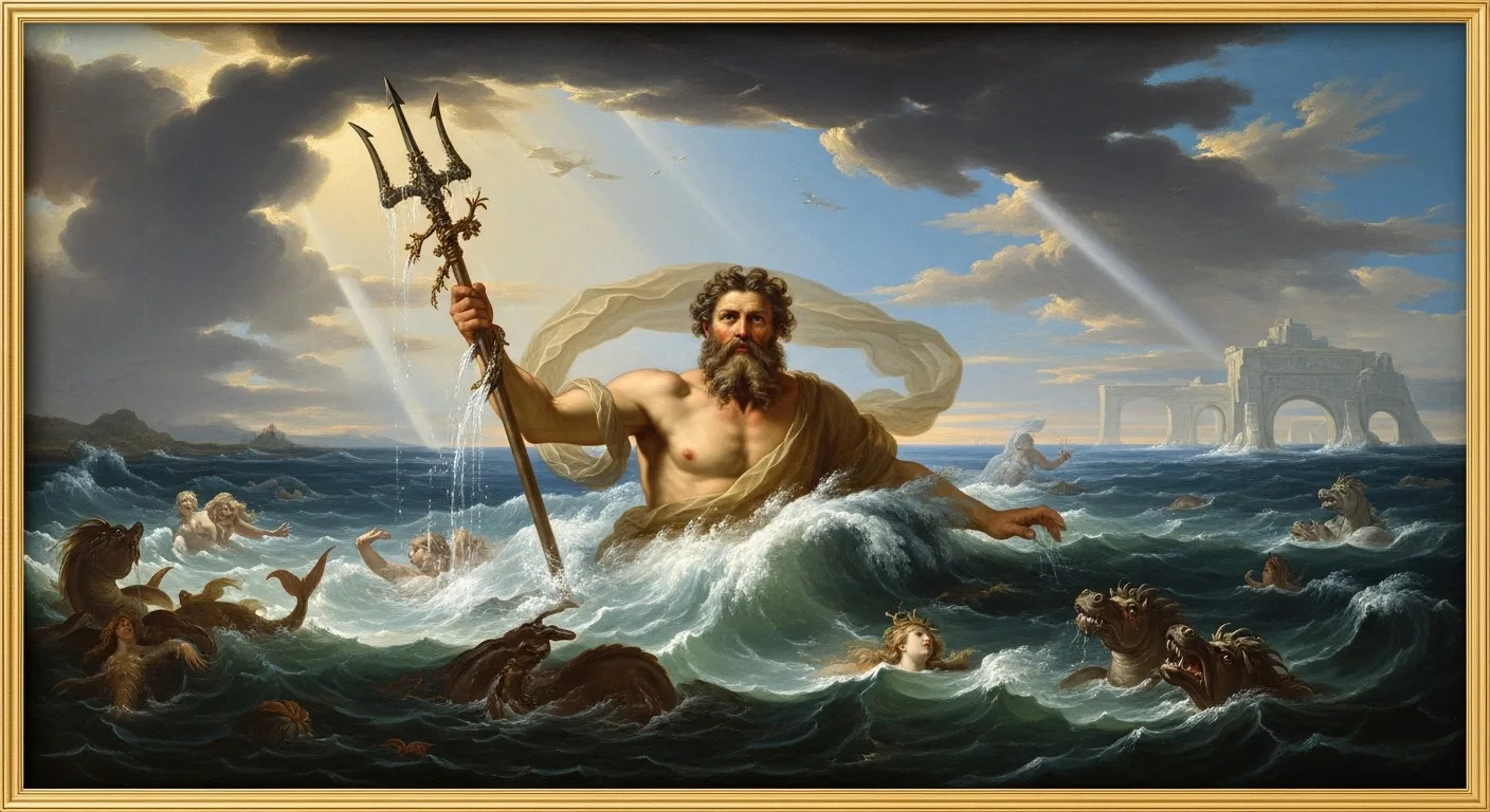 Ocean, titan god of world waters in Greek mythology