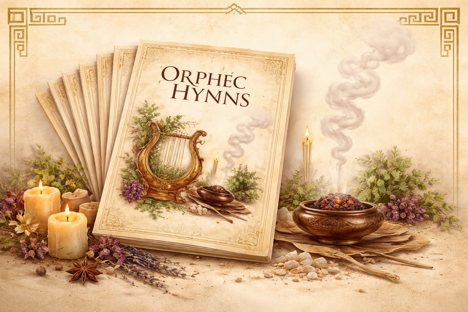 Ορφικοί Ύμνοι δωρεάν pdf σε αρχαίο ελληνικό περιβάλλον με θεότητες και ιερό φως