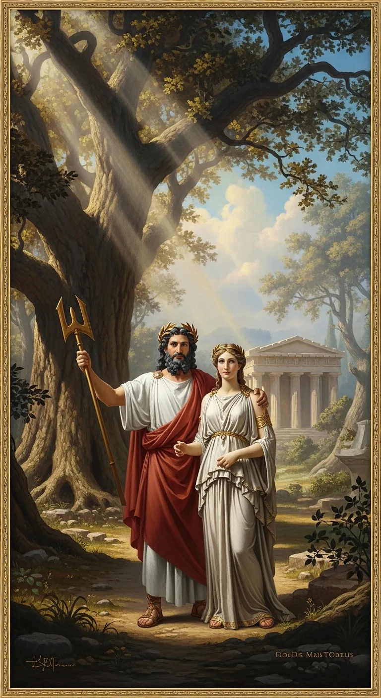 Ζευς και Διώνη στη Δωδώνη σε κλασική μυθολογική απεικόνιση