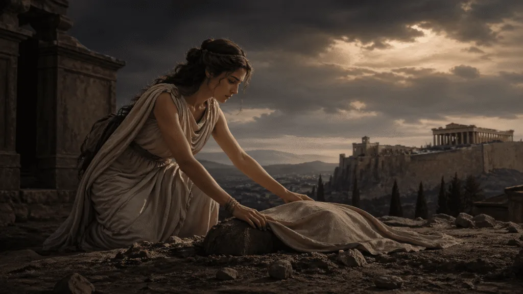 Antigone – Scene from Greek mythology | Artistic illustration