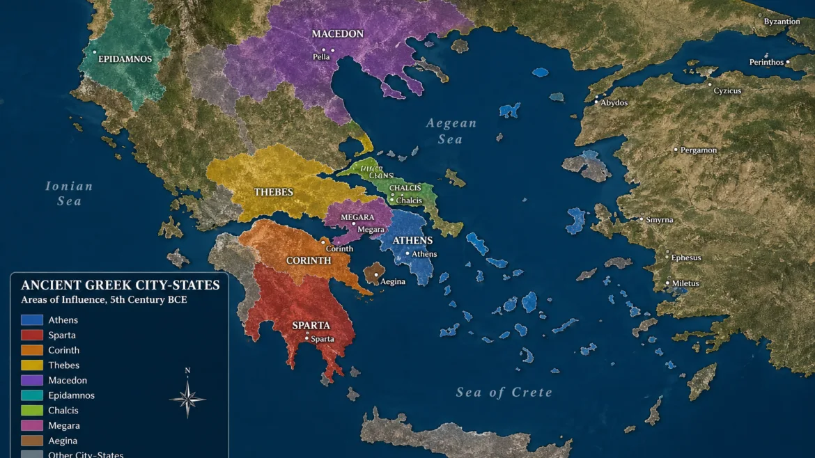 Map of ancient Greece Cities-State of Ancient Greece: Map & Influence Analysis