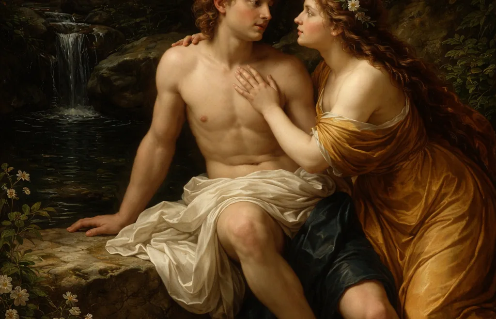 Salmacis and Hermaphroditus at the spring