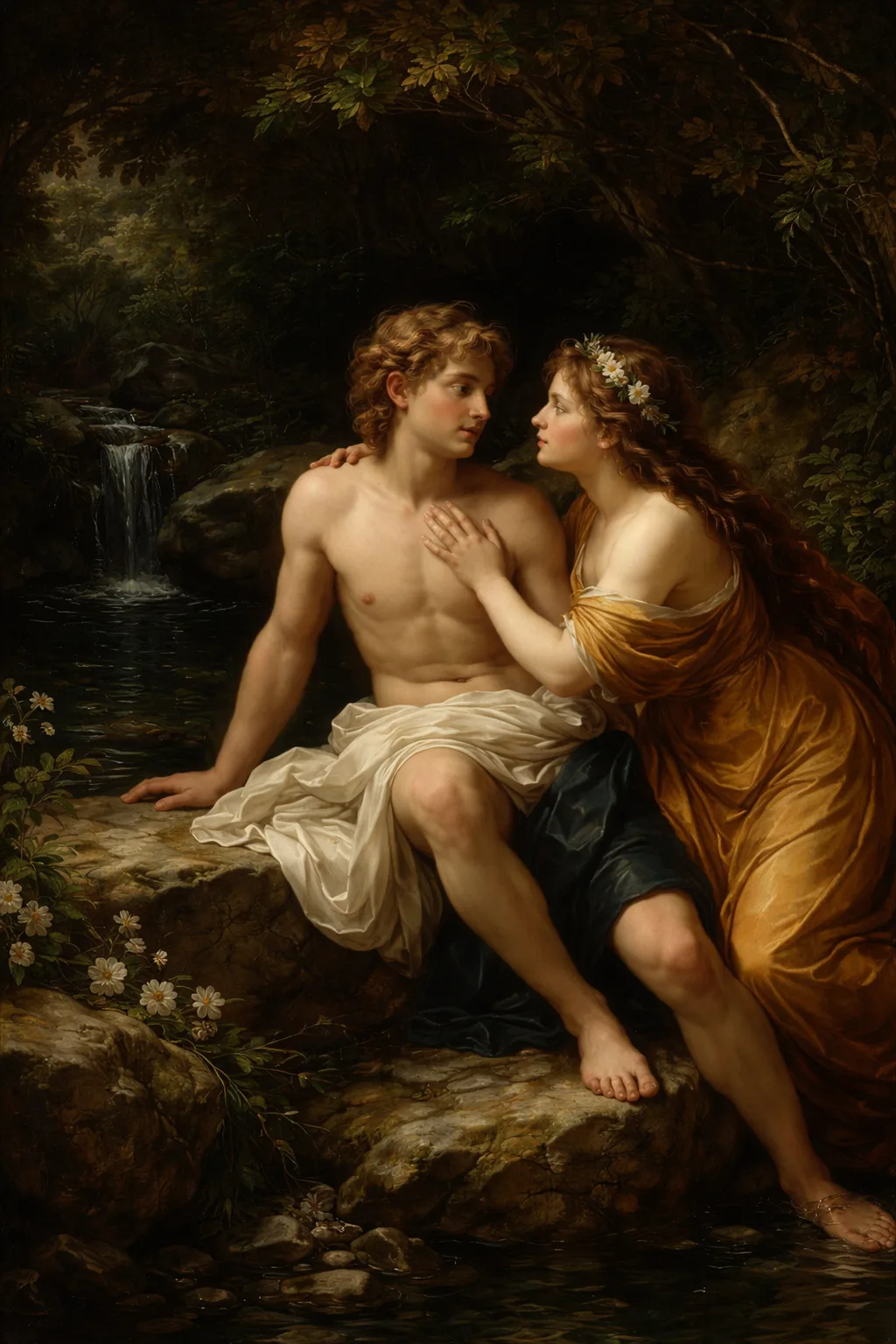 Σαλμακίς και Ερμαφρόδιτος στην πηγή