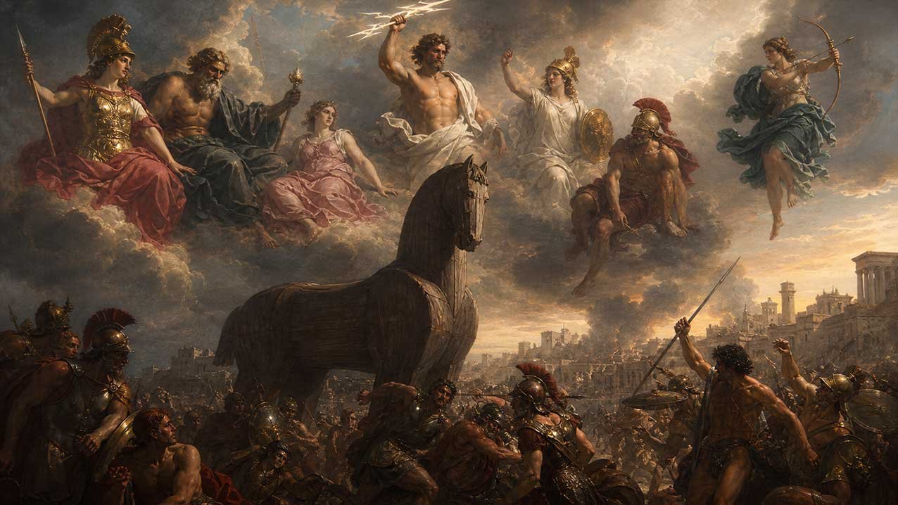 the gods in the Trojan war